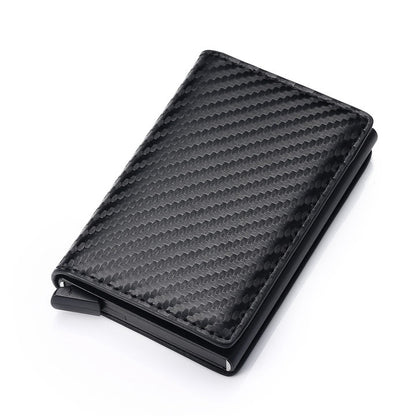 Momando™ SLIDE SLIM LEATHER/CARBON FIBER RFID WALLET