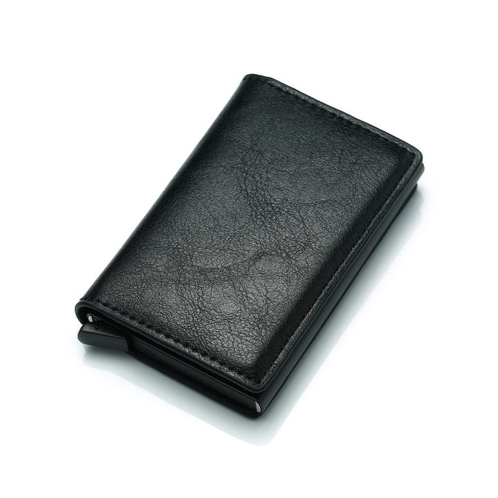 Momando™ SLIDE SLIM LEATHER/CARBON FIBER RFID WALLET