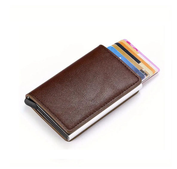 Momando™ SLIDE SLIM LEATHER/CARBON FIBER RFID WALLET