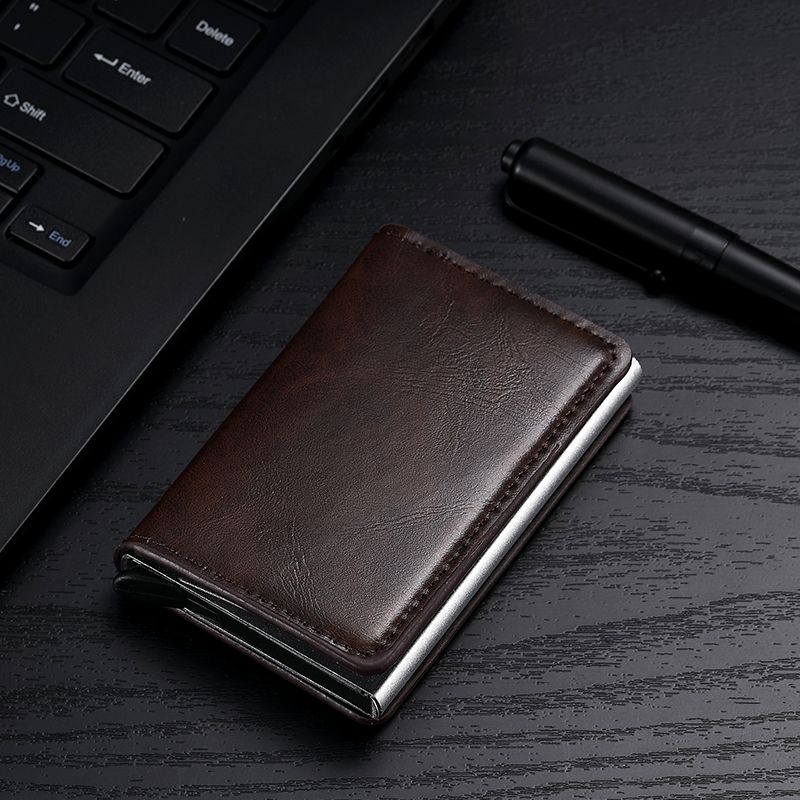 Momando™ SLIDE SLIM LEATHER/CARBON FIBER RFID WALLET