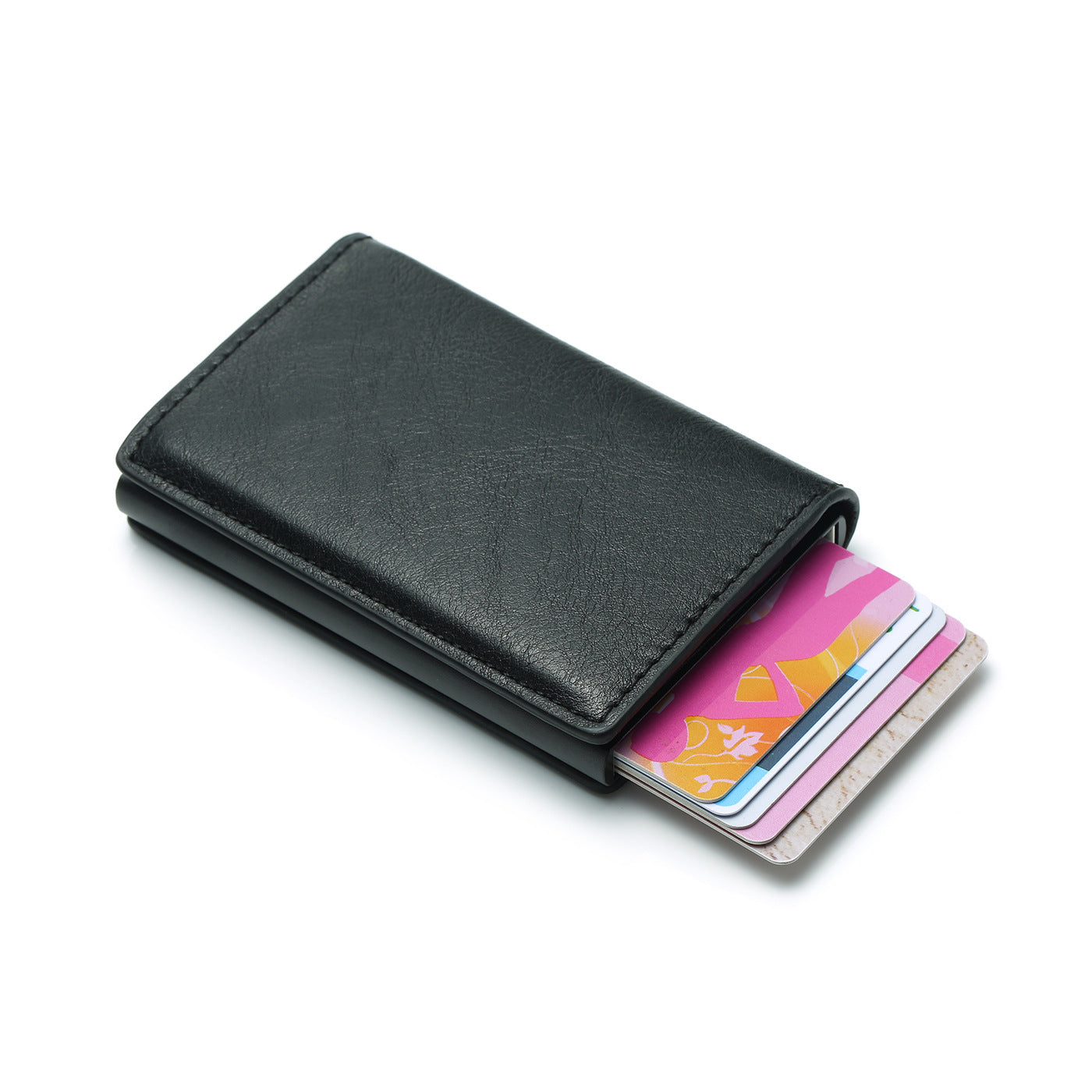 Momando™ SLIDE SLIM LEATHER/CARBON FIBER RFID WALLET