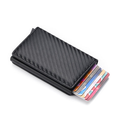 Momando™ SLIDE SLIM LEATHER/CARBON FIBER RFID WALLET